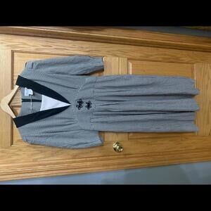 Vintage Miss Dorby black & white check dress shoulder pads size 14​​​​